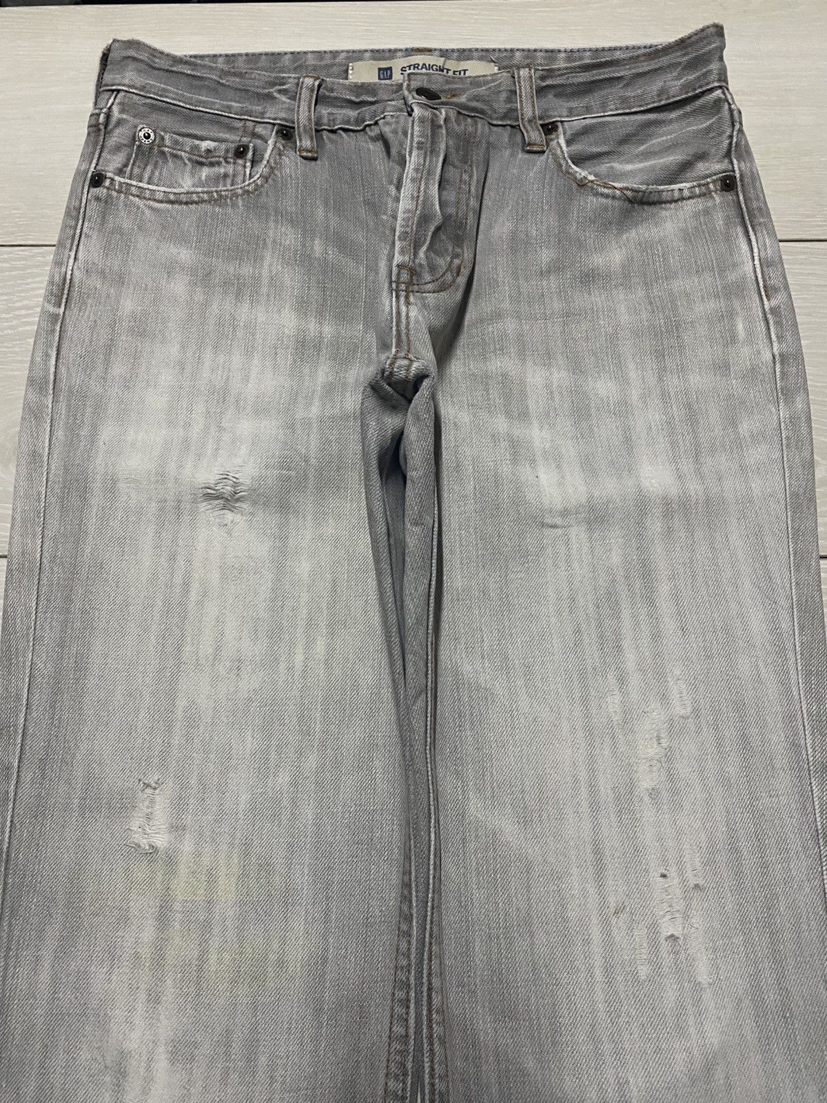 Gap Vintage Gap Denim Grey Distressed Slim Fit Jeans Size US 30 / EU 46 - 3 Thumbnail
