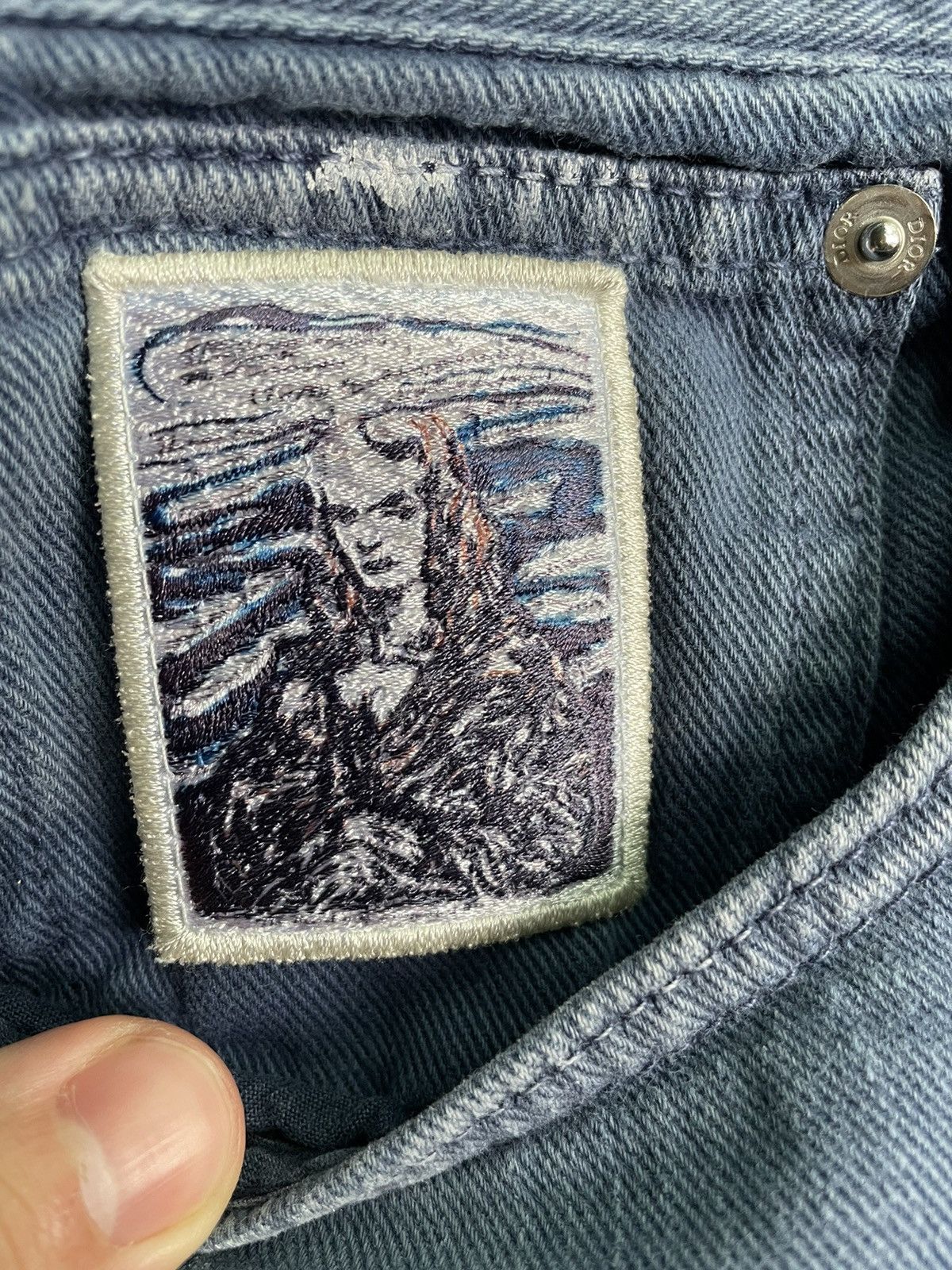 Dior Dior Raymond Pettibon Mona Lisa Distressed Denim Pants Size US 34 / EU 50 - 4 Thumbnail