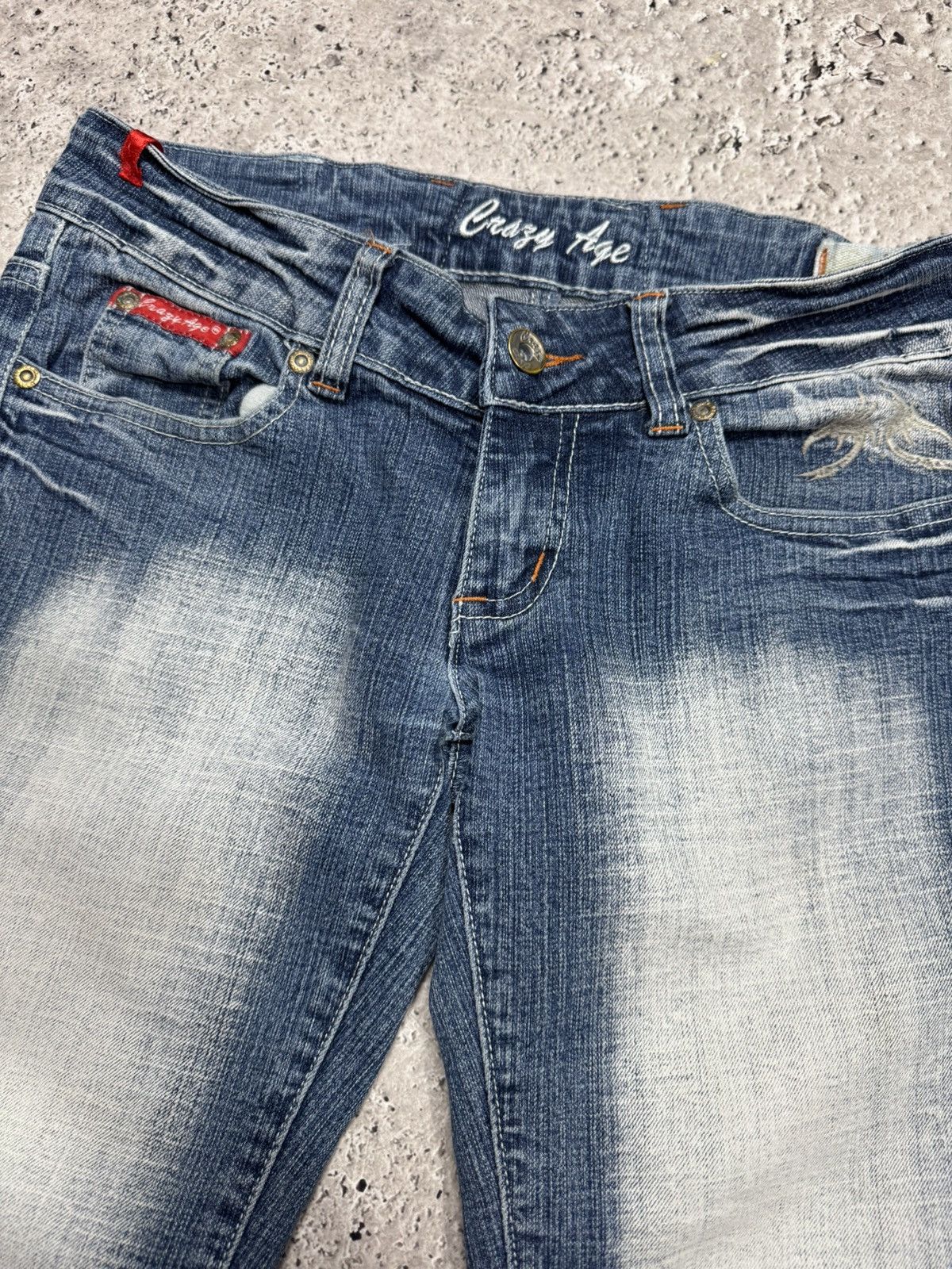 Other Vintage Flared Bootcut Jeans Tribal Embroidery Denim Pants Size 27" / US 4 / IT 40 - 12 Thumbnail