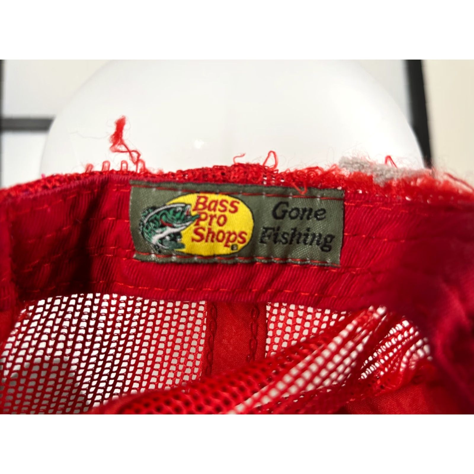 Bass Pro Shops Bass Pro Shops Hat Cap Snap Back Adult One Size Red Cotton Knit Logo Adjustable Mens Hat Size ONE SIZE - 3 Thumbnail
