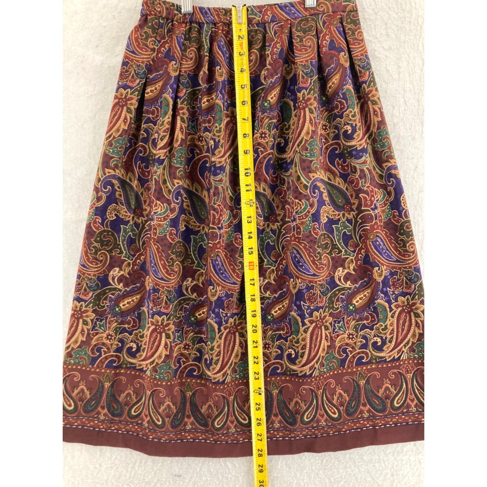 Vintage VINTAGE Koret Skirt Womens 10P Paisley Floral A Line 90s Size 32" / US 10 / IT 46 - 4 Thumbnail