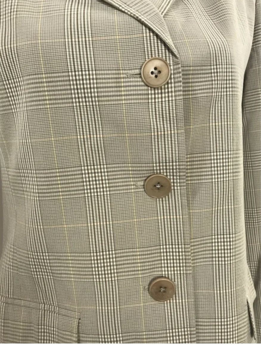 Max Mara Max Mara Weekend Beige Checked Tailored Blazer Size M / US 6-8 / IT 42-44 - 4 Thumbnail