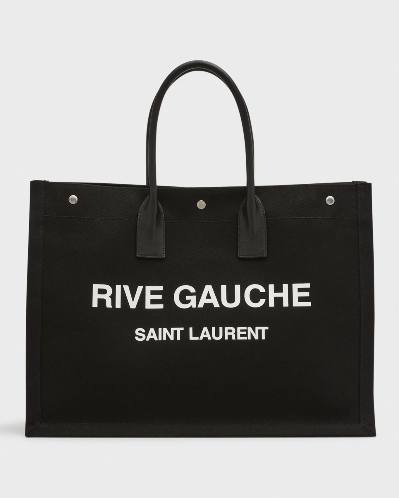 Saint Laurent Paris Saint Laurent Rive Gauche Tote Bag In Canvas in Black, Men's