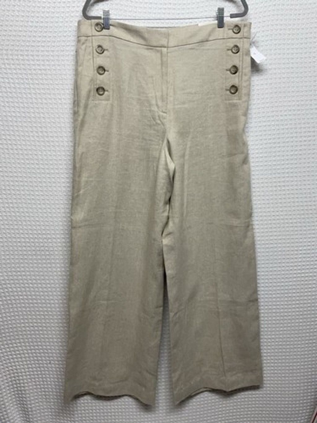 Ann Taylor NWT Ann Taylor Tan Sailor Beachy The Wide Leg Pants Women 16 Size 38" / US 16 / IT 52 - 9 Thumbnail
