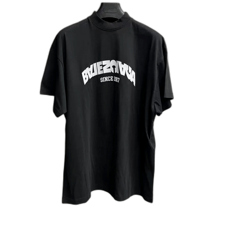 Balenciaga Balenciaga Black Logo Embroidered Short Sleeve Tshirt-2505 Size US S / EU 44-46 / 1 - 1 Thumbnail