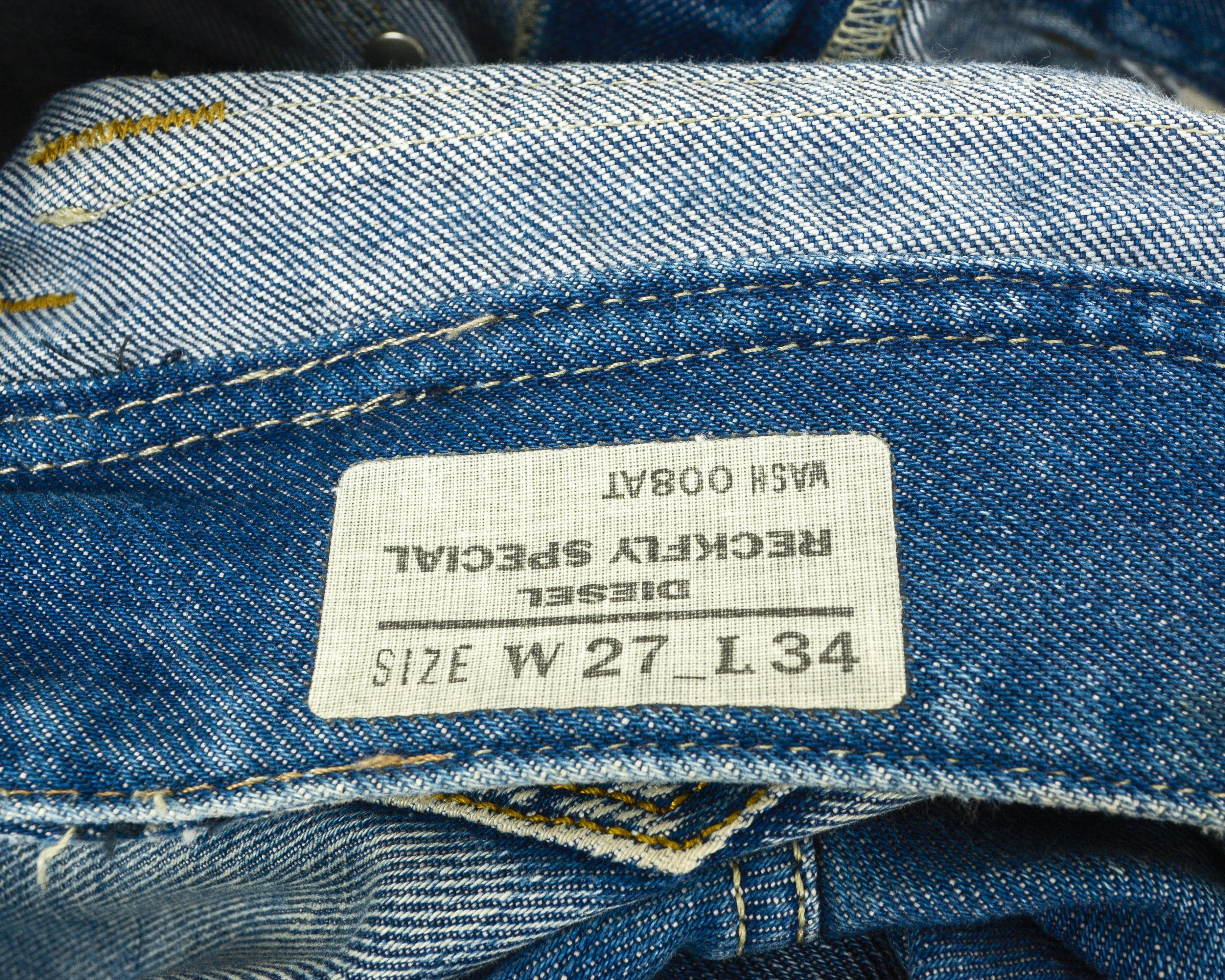 Diesel Reckfly Special Women W27 L34 Regular Straight Jeans Denim Size 27" / US 4 / IT 40 - 4 Thumbnail