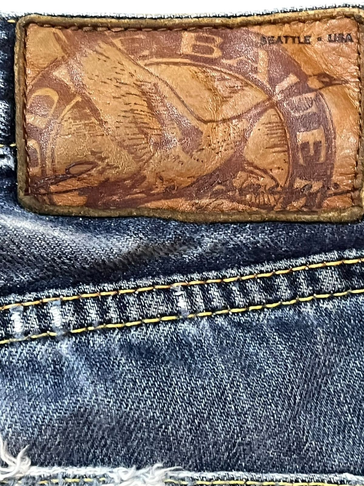 Eddie Bauer Vintage Eddie Bauer Selvedge Grunge Denim Size US 30 / EU 46 - 9 Thumbnail