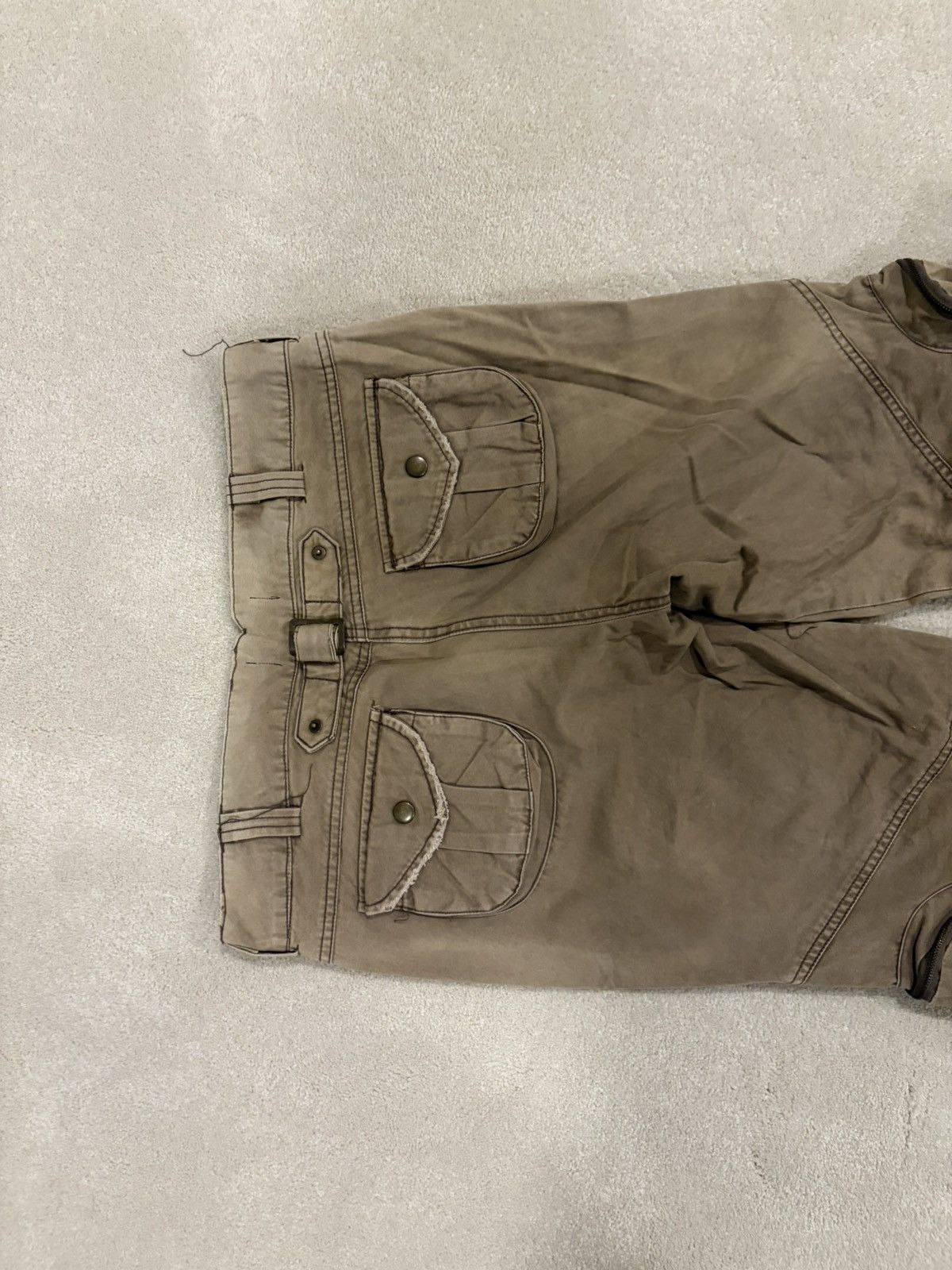 Japanese Brand VERTGARMENTS Wide Leg Canvas Cargo Pants Size US 32 / EU 48 - 10 Thumbnail
