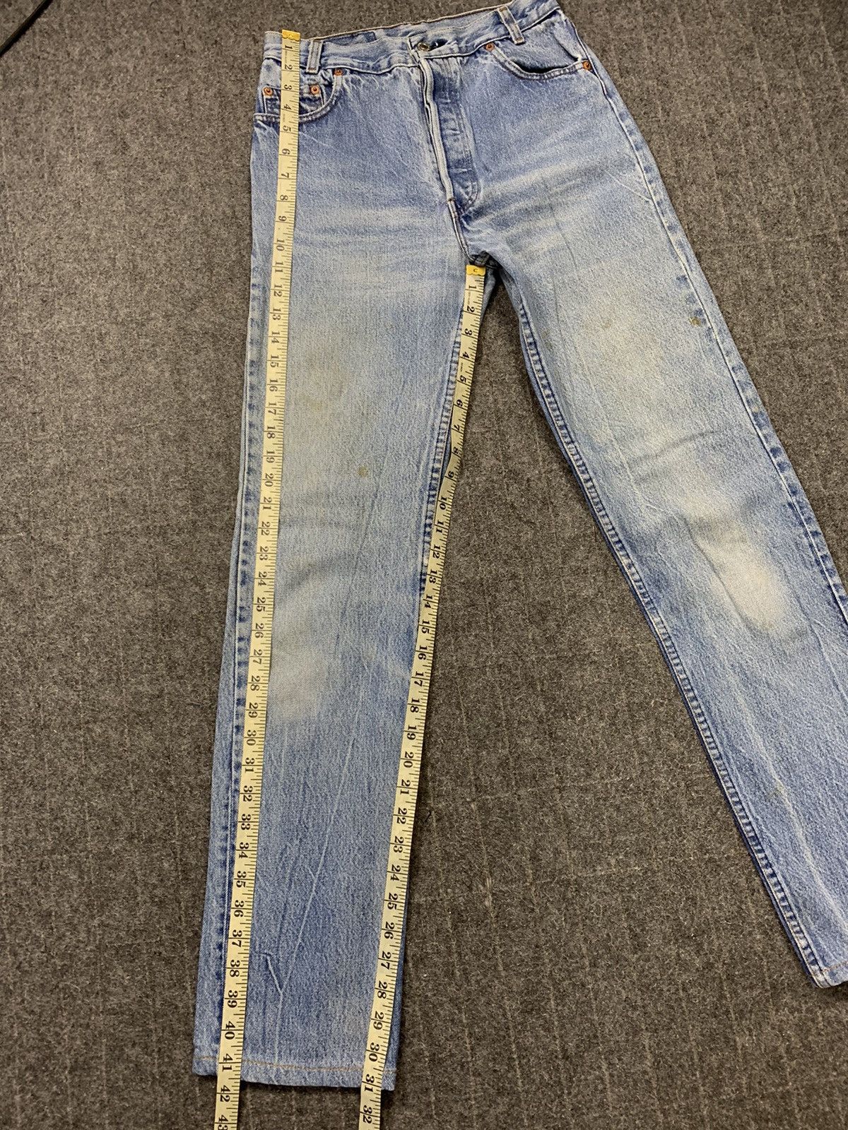 Levi's 80s 90s Levi’s Strauss 701 Indigo Denim Jeans Buttonfly Size 26" / US 2 / IT 38 - 16 Thumbnail