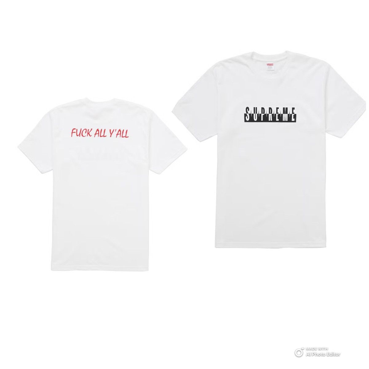 Supreme Supreme split tee Size US XL / EU 56 / 4 - 3 Thumbnail