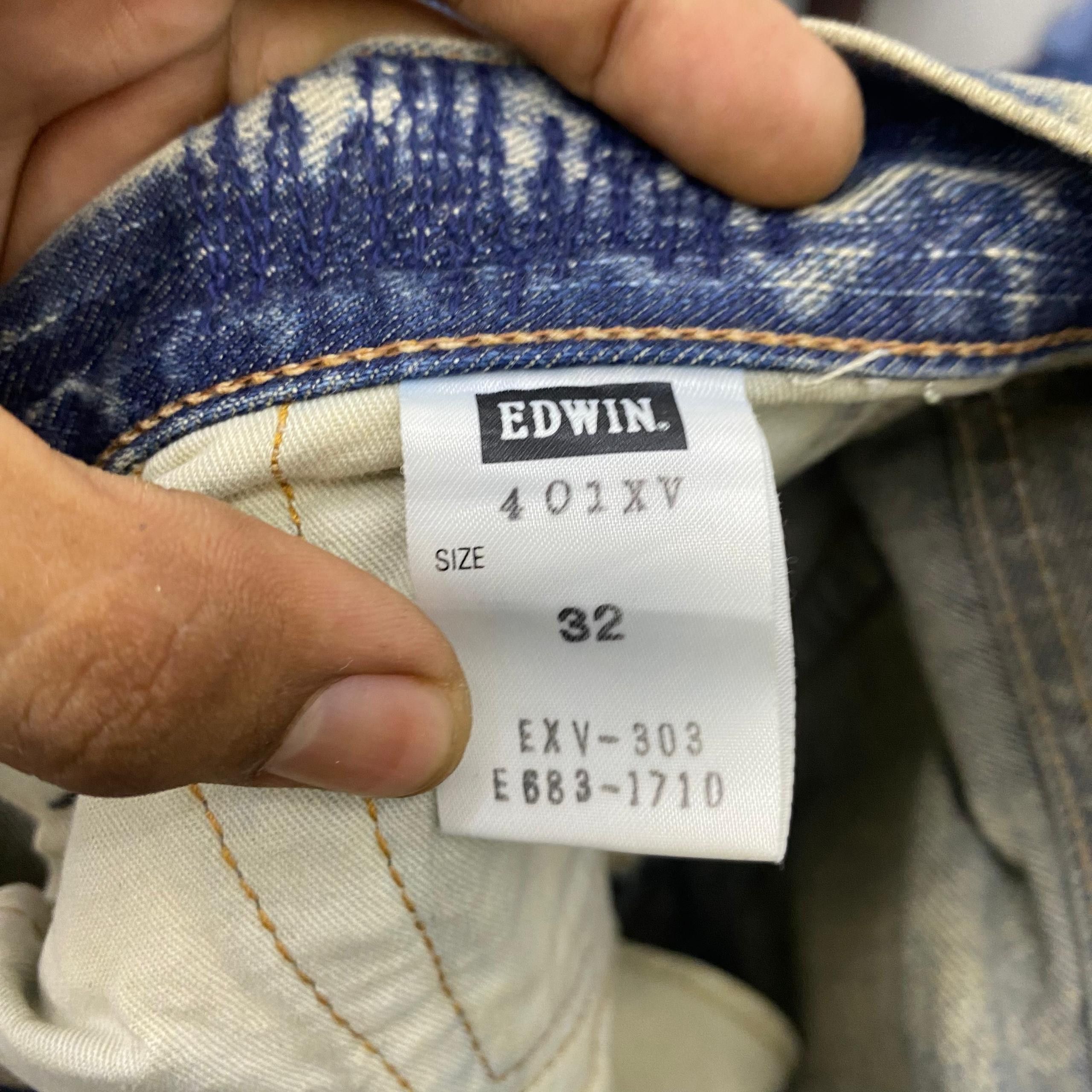 Edwin 💥Flare💥Vintage Edwin Exclusive Vintage Distressed Denim Size US 36 / EU 52 - 16 Thumbnail