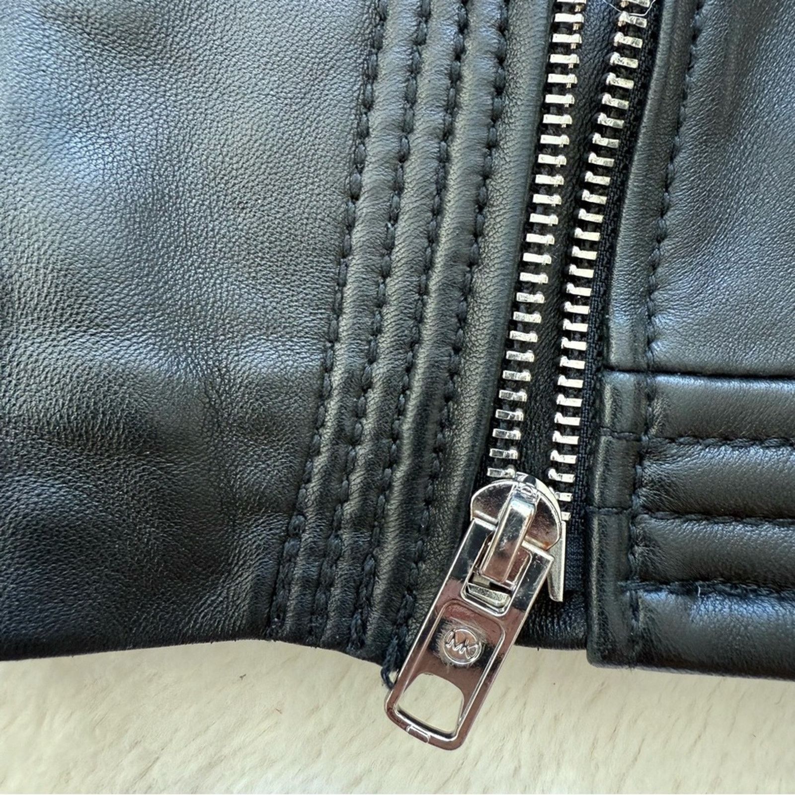 Michael Bastian Michael Kors moto leather women jacket size 6 US Size M / US 6-8 / IT 42-44 - 8 Thumbnail
