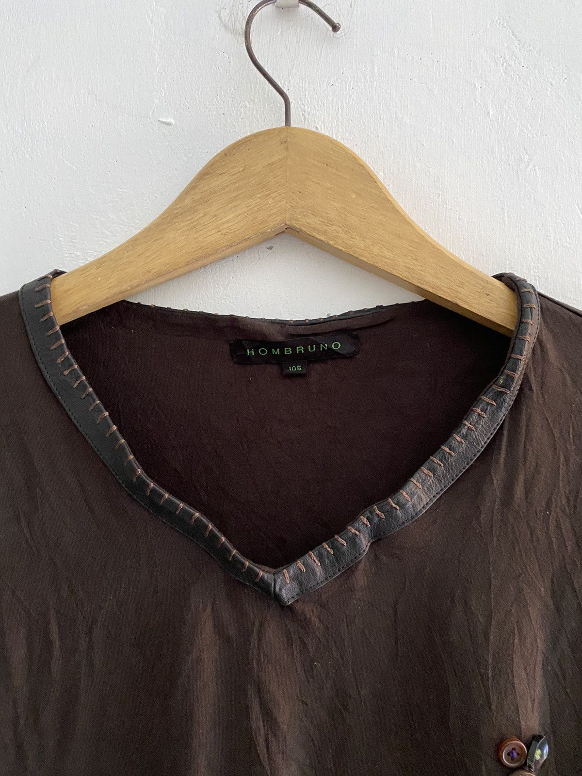 If Six Was Nine × Japanese Brand × Le Grande Bleu (L.G.B.) Hombruno v colar leather ifsixwasnine style Size US L / EU 52-54 / 3 - 5 Thumbnail