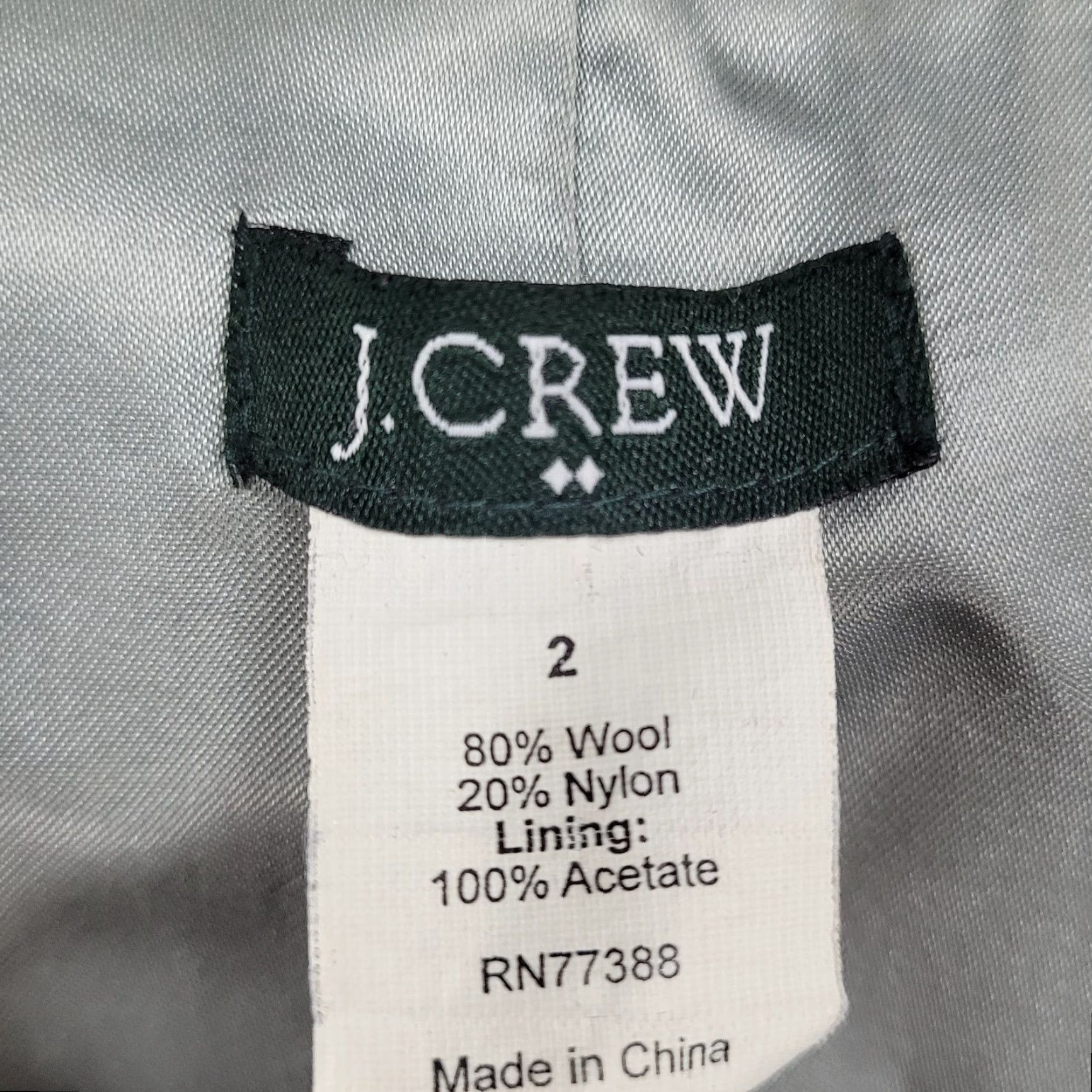 J.Crew J.CREW Jacket Black Wool Blend Brown Buttoned Lined Collared Pockets 2 Size XS / US 0-2 / IT 36-38 - 3 Thumbnail