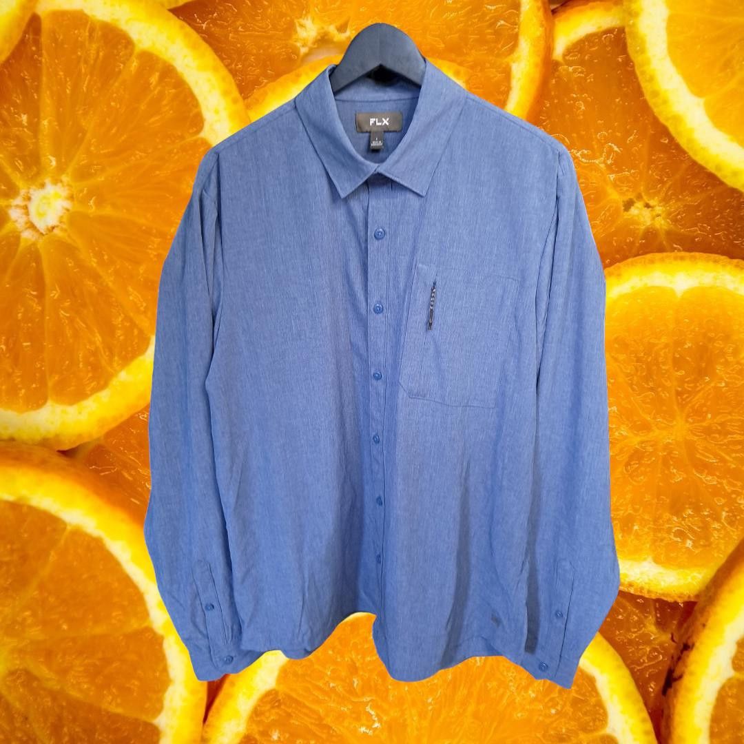Other FLX Button Up Blue Long Sleeve Shirt Size Large Size US L / EU 52-54 / 3 - 1 Thumbnail