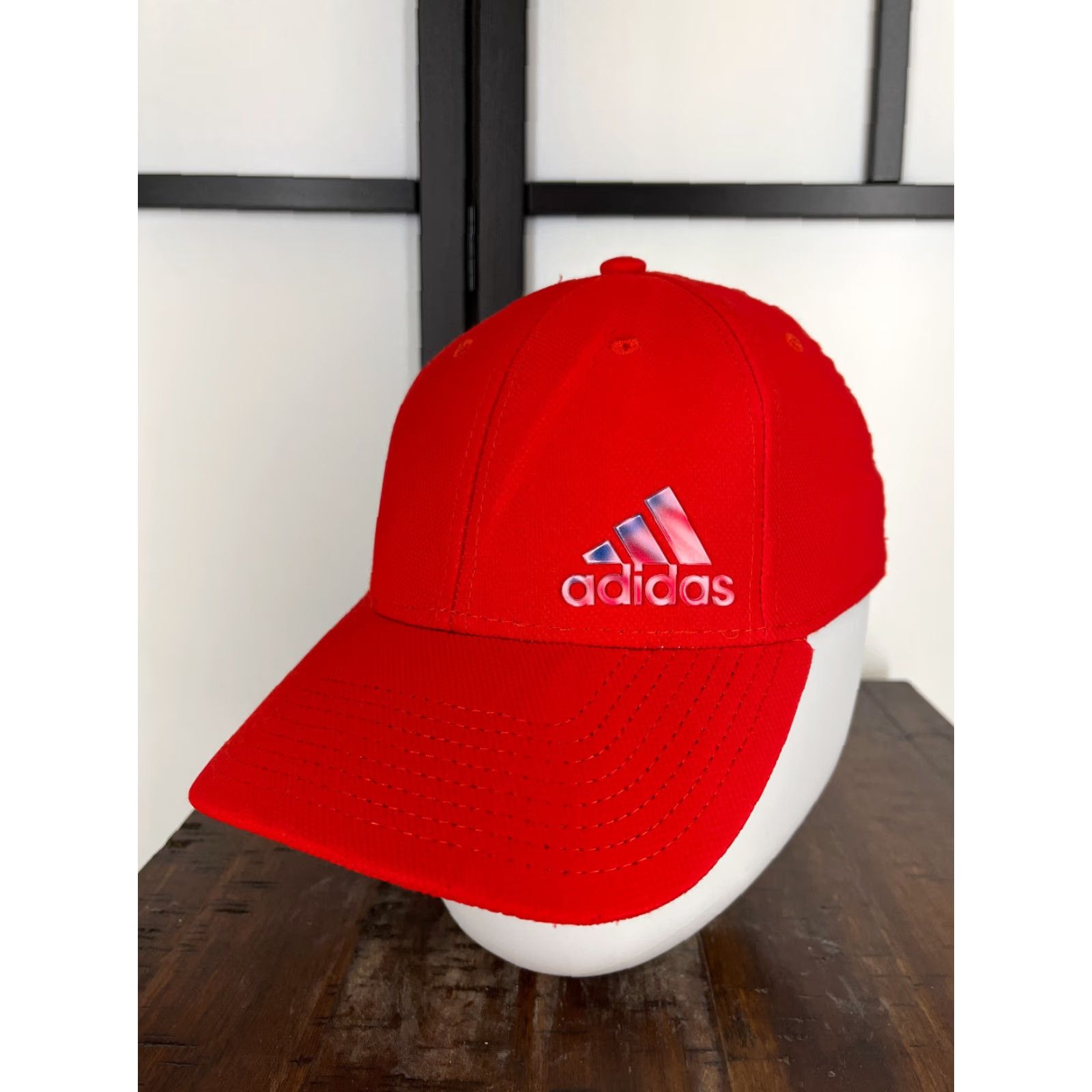 Adidas Adidas Hat Cap Fitted Adult One Size Red Aeroready Polyester Spandex Blend Golf Hat/Cap Adult One Size Red Adidas Baseball Cap Logo 90s style Mens Size ONE SIZE - 4 Thumbnail