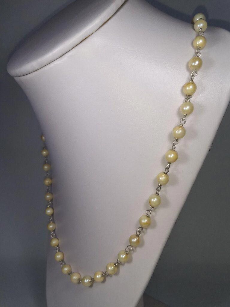 Designer Alberto Juan Mexican Handmade Sterling Silver Pearl Necklace Size ONE SIZE - 2 Thumbnail
