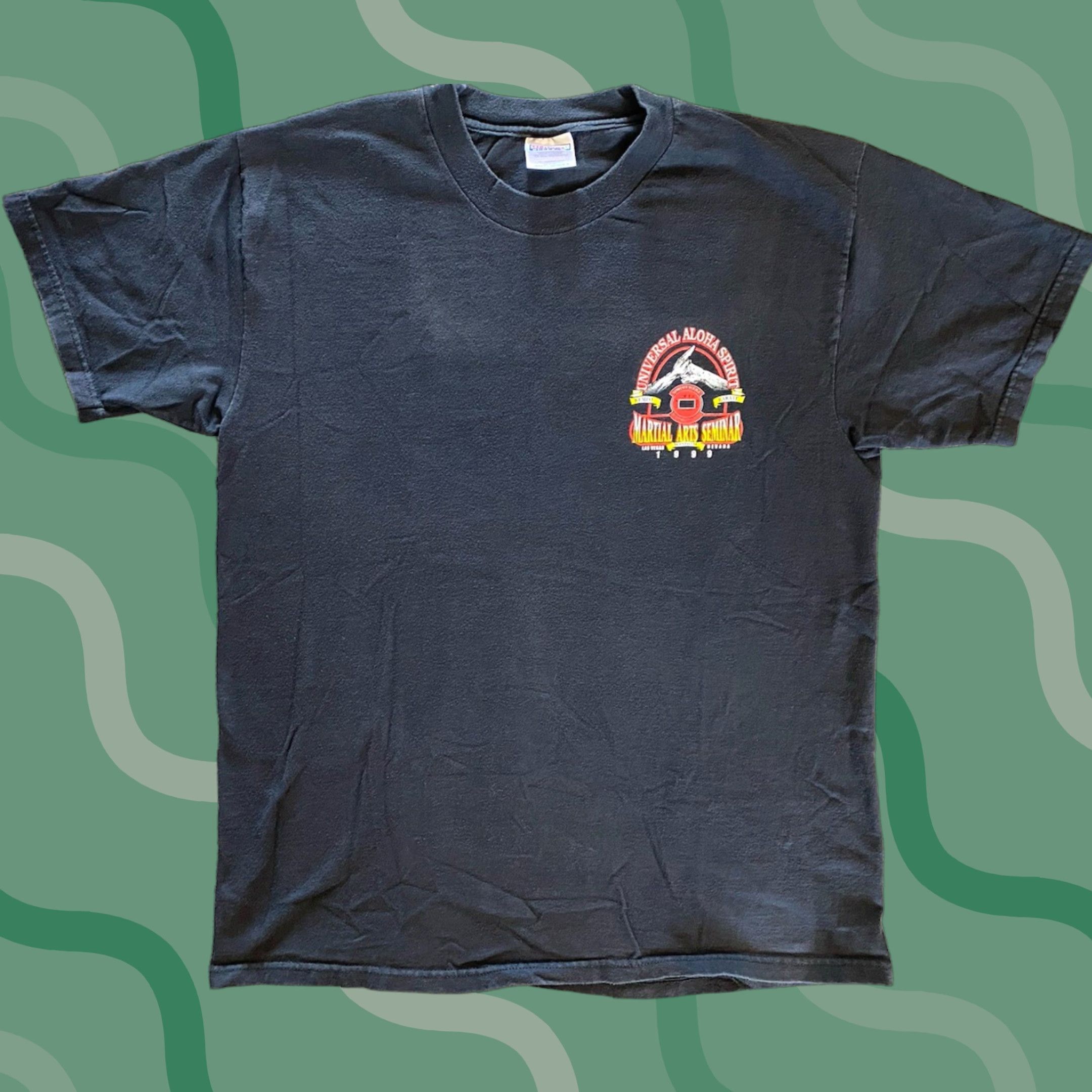 Hanes VTG Hanes Beefy-T T-Shirt Adult L Black Kempo Karate Aloha Spirit 90s Grunge Classic Hawaiian Mens Size US L / EU 52-54 / 3 - 1 Thumbnail