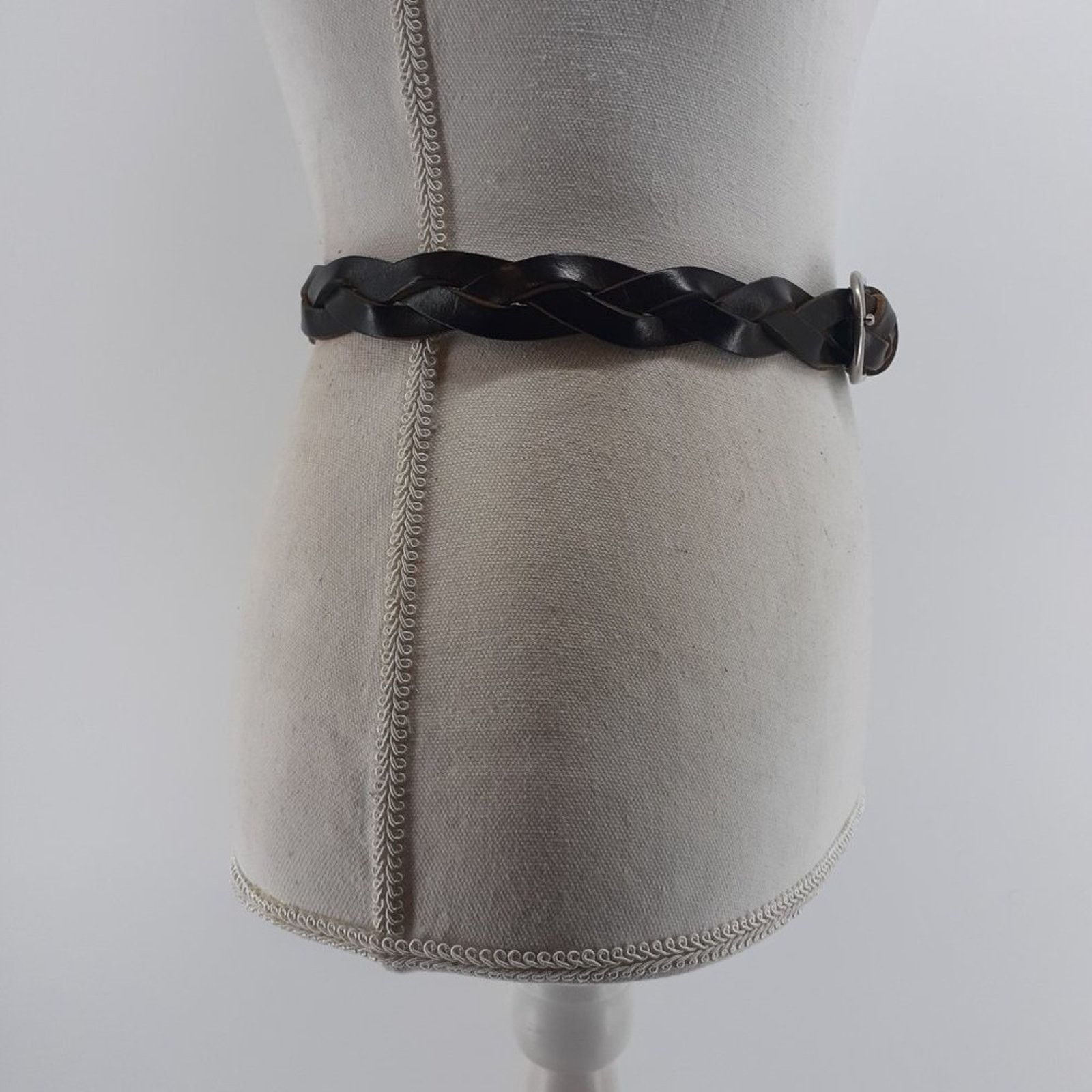 Eddie Bauer Eddie Bauer Women's Braided Dark Brown Leather Belt M Size ONE SIZE - 9 Thumbnail