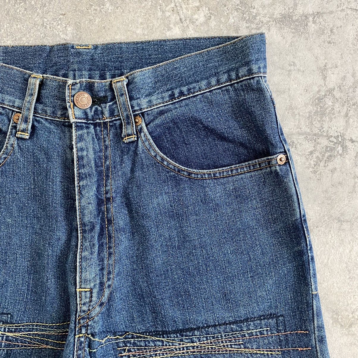 Hysteric Glamour × Vintage VTG 90’s HG Artisanal Zigzag Flared Denim Jeans Size US 27 - 12 Thumbnail