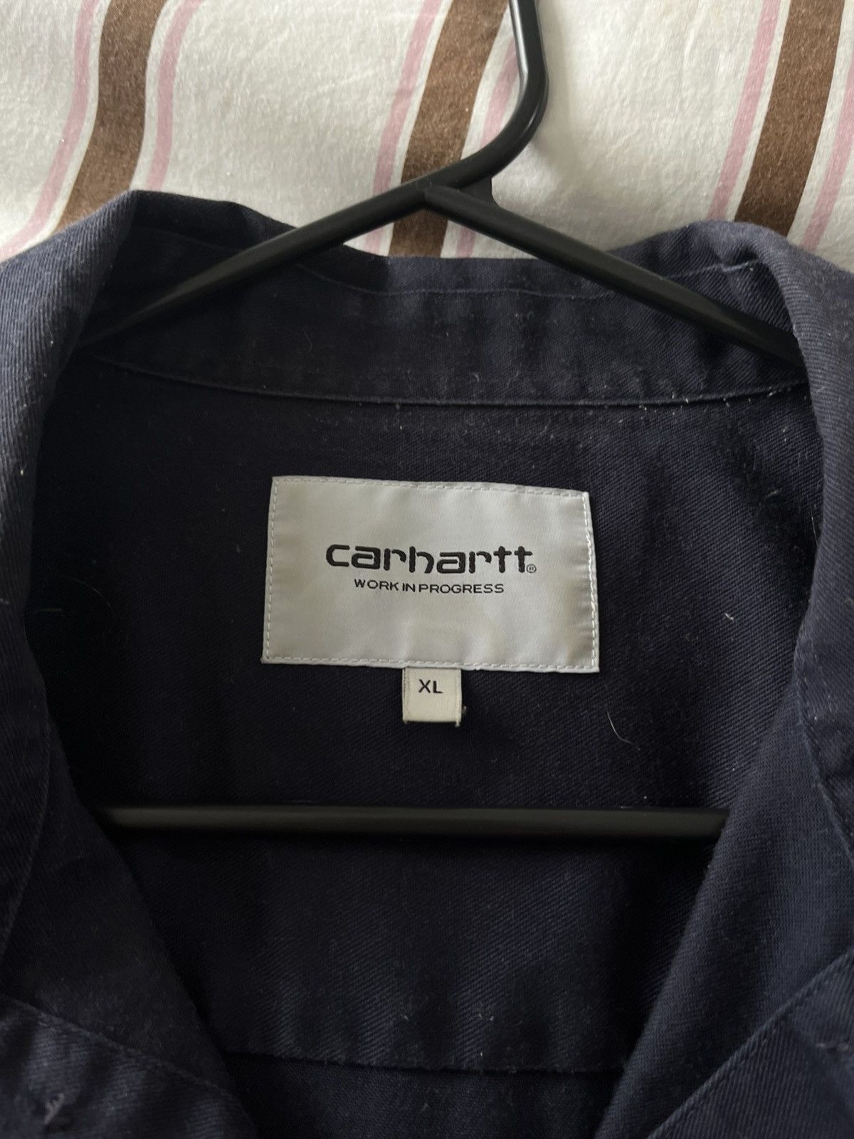 Carhartt Navy Button Up Short Sleeve Size US XL / EU 56 / 4 - 3 Thumbnail