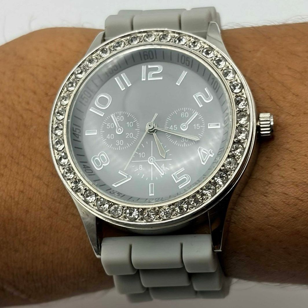 Other Gray & Silver Crystal Men’s Watch Size ONE SIZE - 2 Thumbnail