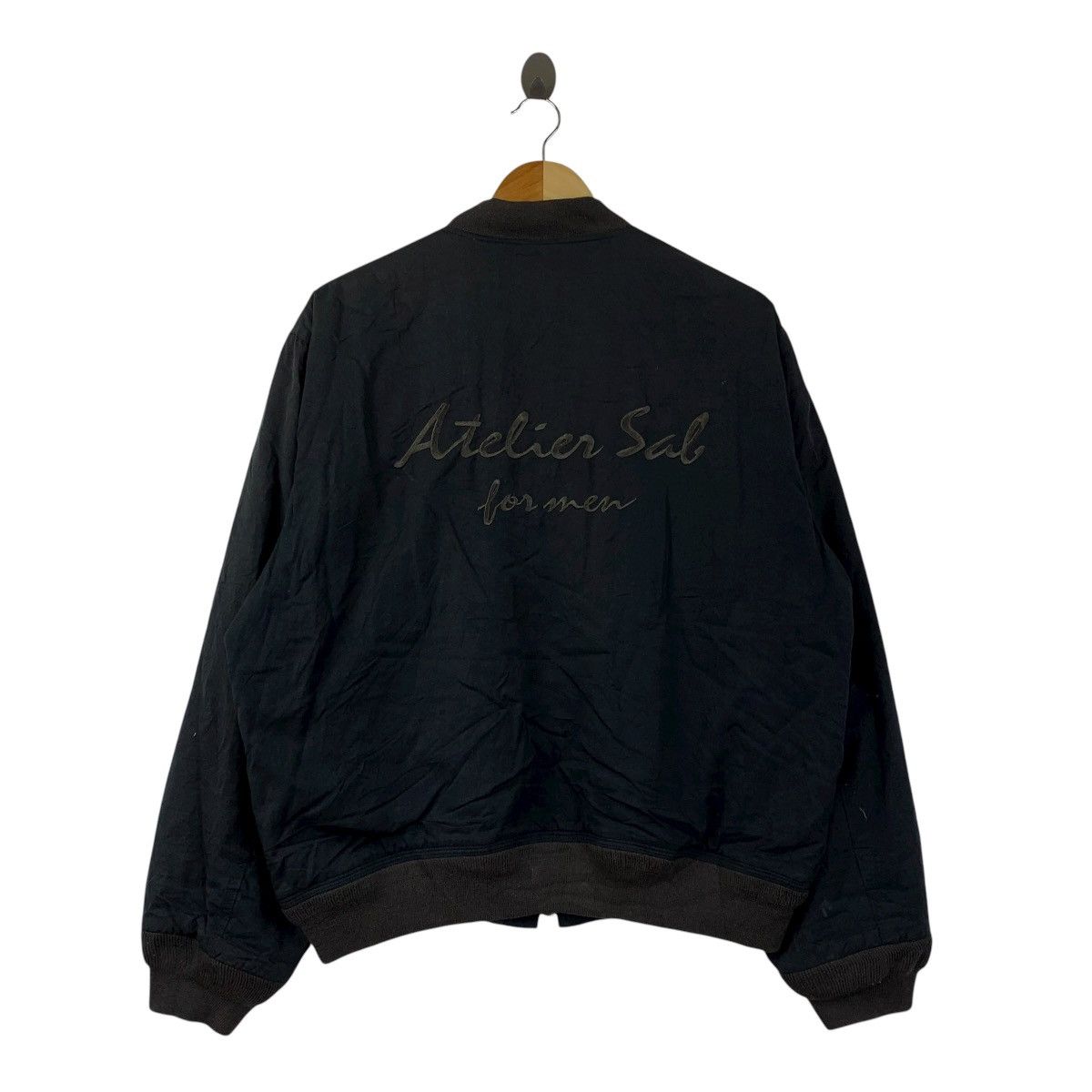 Vintage Atelier Sab for Men Japan Made Black Bomber Jacket Size US XL / EU 56 / 4 - 4 Thumbnail
