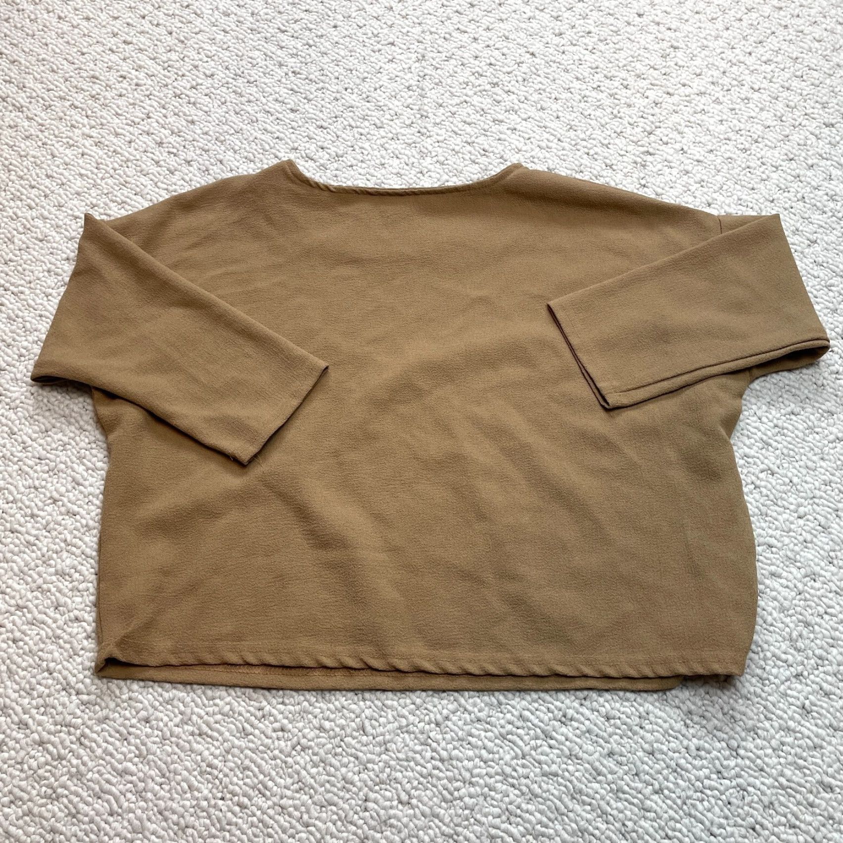 Boohoo VINTAGE Boohoo Cropped Top Womens 4 Brown Pullover Long Sleeve Shirt Casual Ladies Shirt Size S / US 4 / IT 40 - 6 Thumbnail
