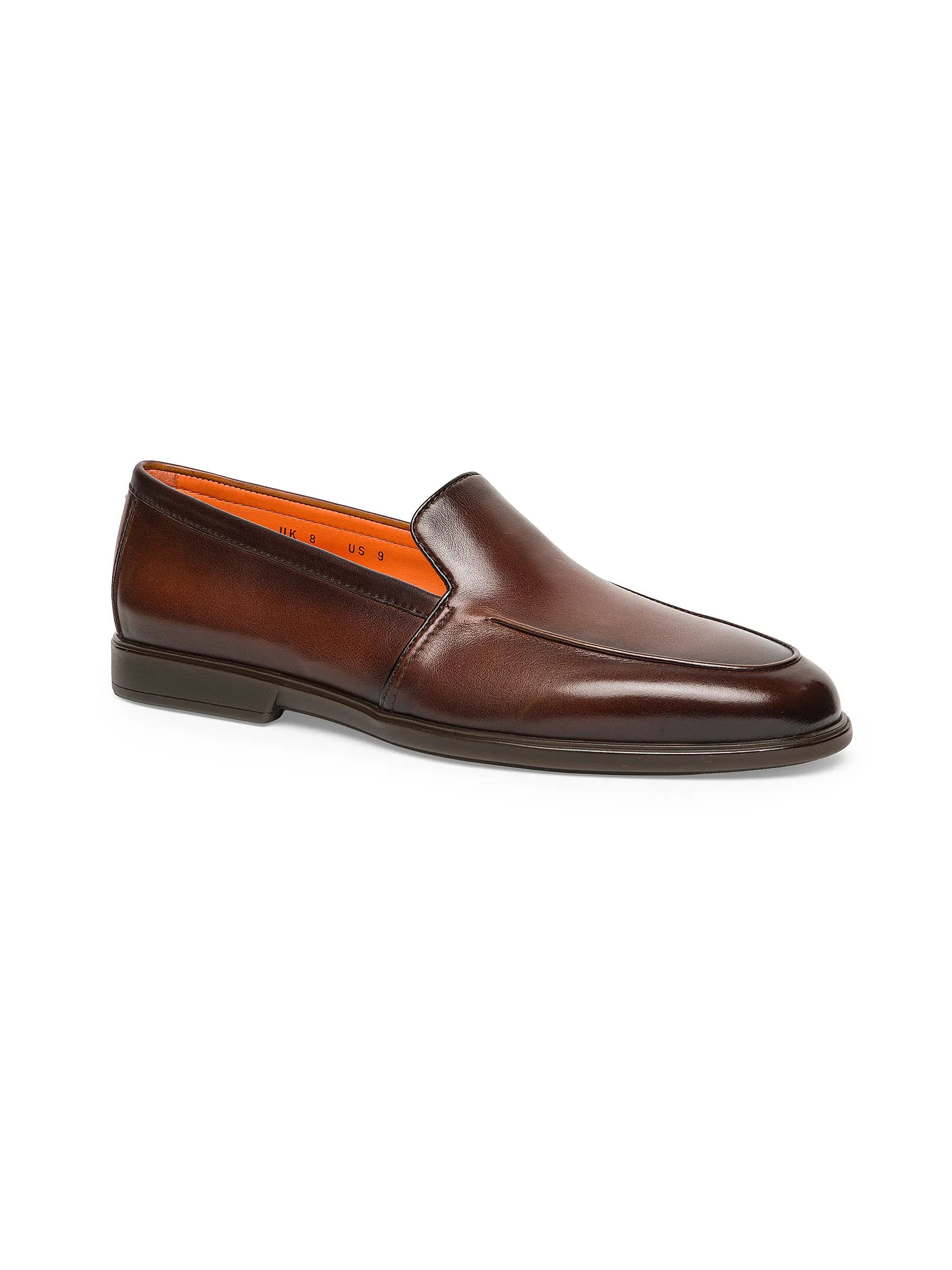 Santoni os11x0526 Malibu Leather Loafers in Dark Brown Size US 12 / EU 45 - 2 Thumbnail