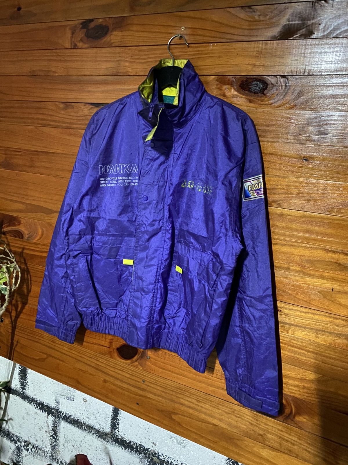 Japanese Brand Vintage NANKAI Motorcycle Racing Jacket Purple Windbreaker Size US L / EU 52-54 / 3 - 4 Thumbnail