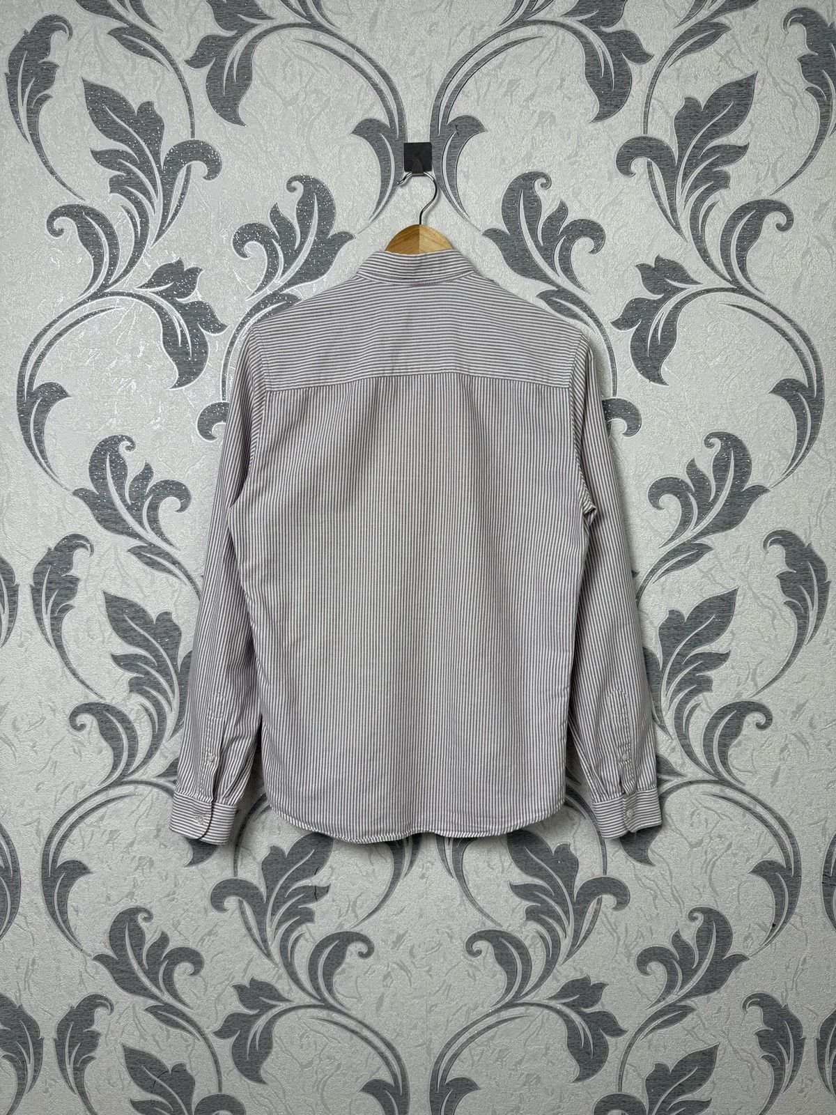 AMI AMI Alexandre Mattiussi Striped Button Up Longsleeve Shirt Size US S / EU 44-46 / 1 - 12 Thumbnail
