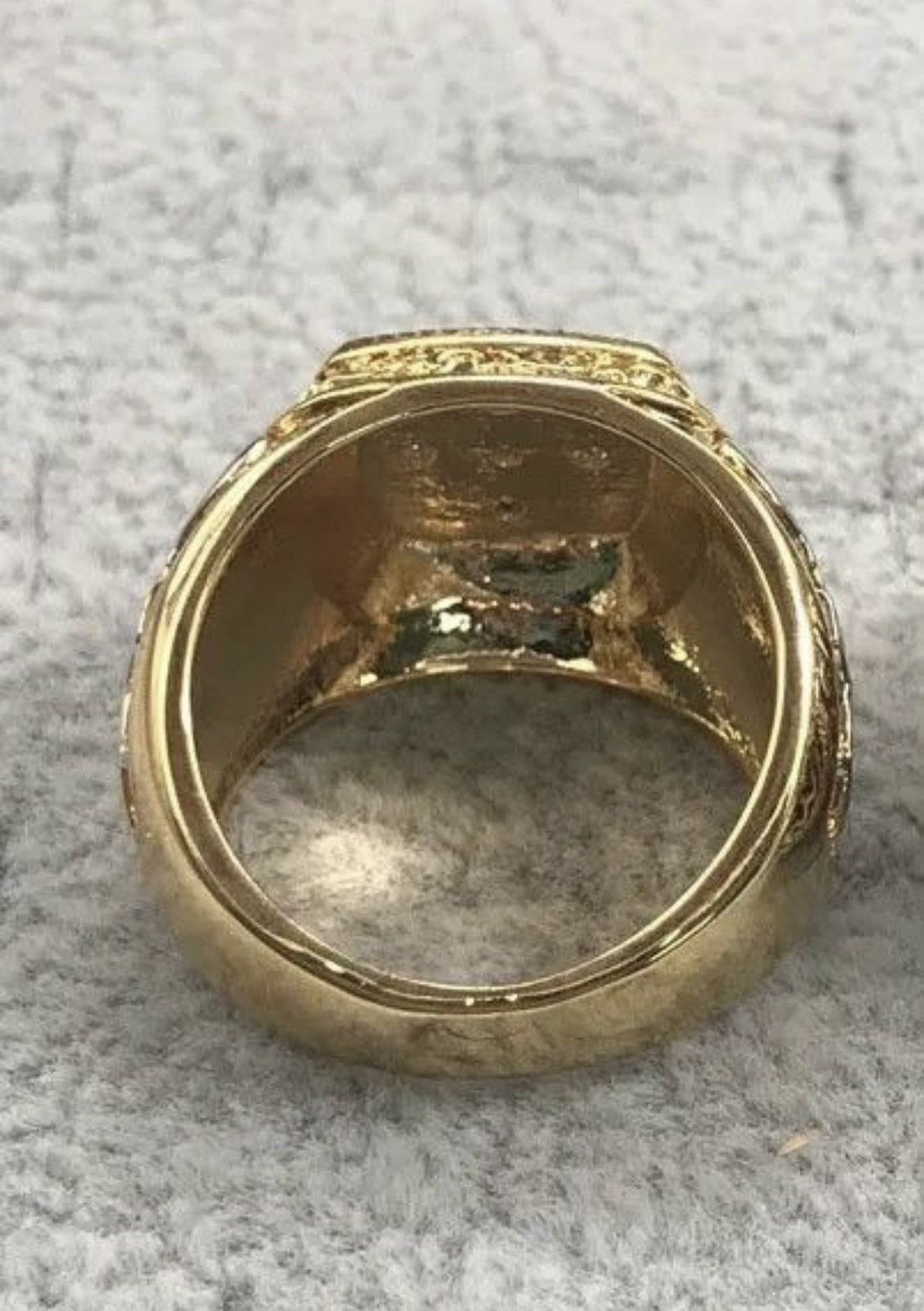 Jewelry × Vintage Punk Carved Pattern Rings Cross Hollow Design Geometry Size ONE SIZE - 3 Thumbnail