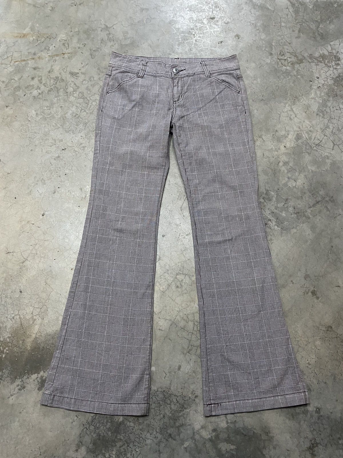 Japanese Brand Japanese Checkered Flare Gothic Stretchable 121 Size US 32 / EU 48 - 1 Thumbnail
