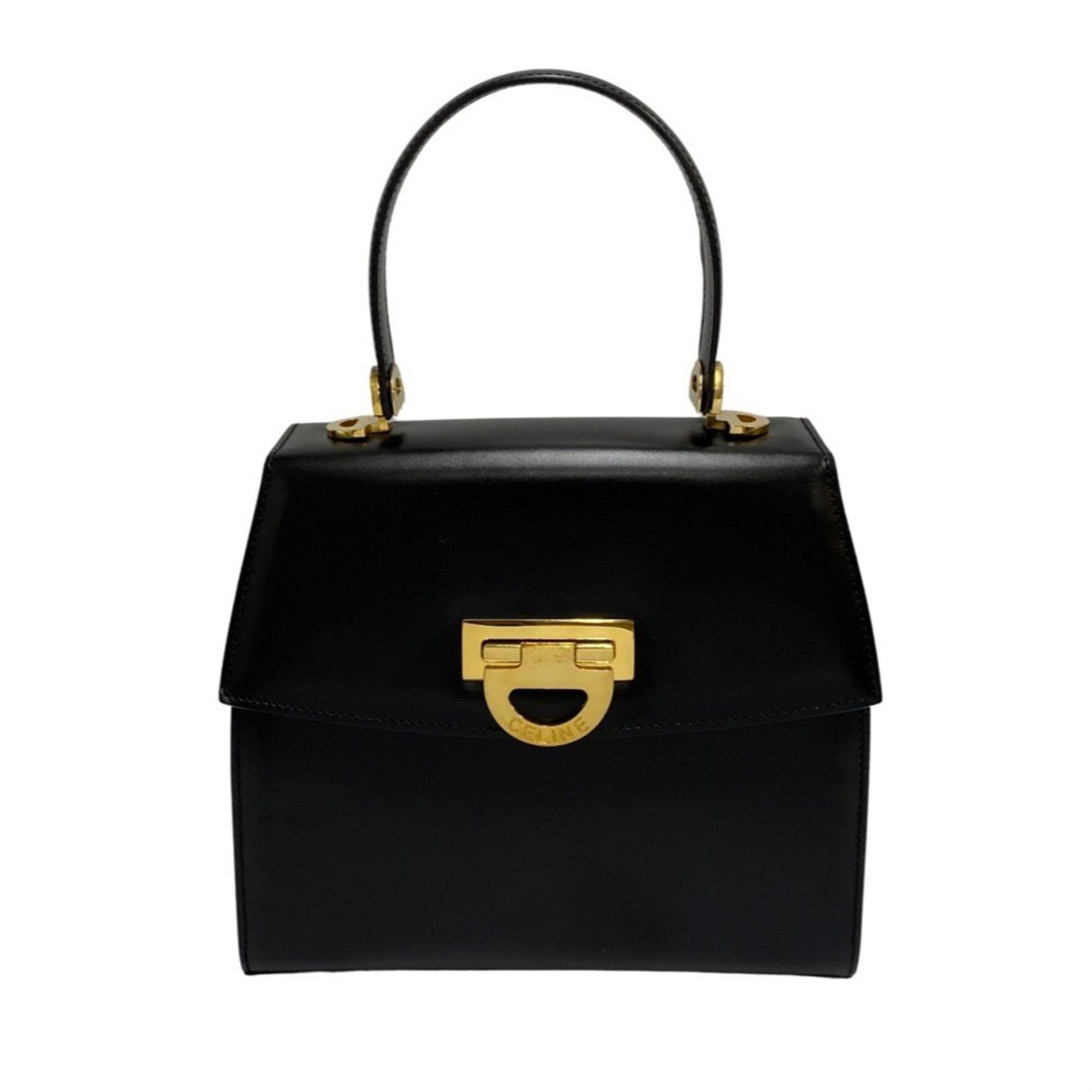 image of Celine Céline Gancini Handbag in Black, Women's