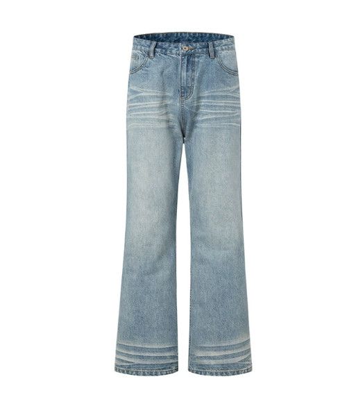 Jean Men's washed distressed casual high street jeans Size US 32 / EU 48 - 3 Thumbnail