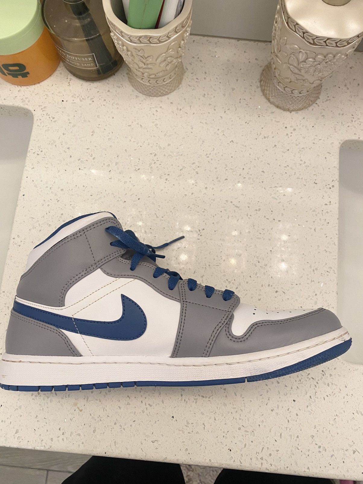 Jordan Brand Jordan 1 true blue mid Size US 11.5 / EU 44-45 - 4 Thumbnail