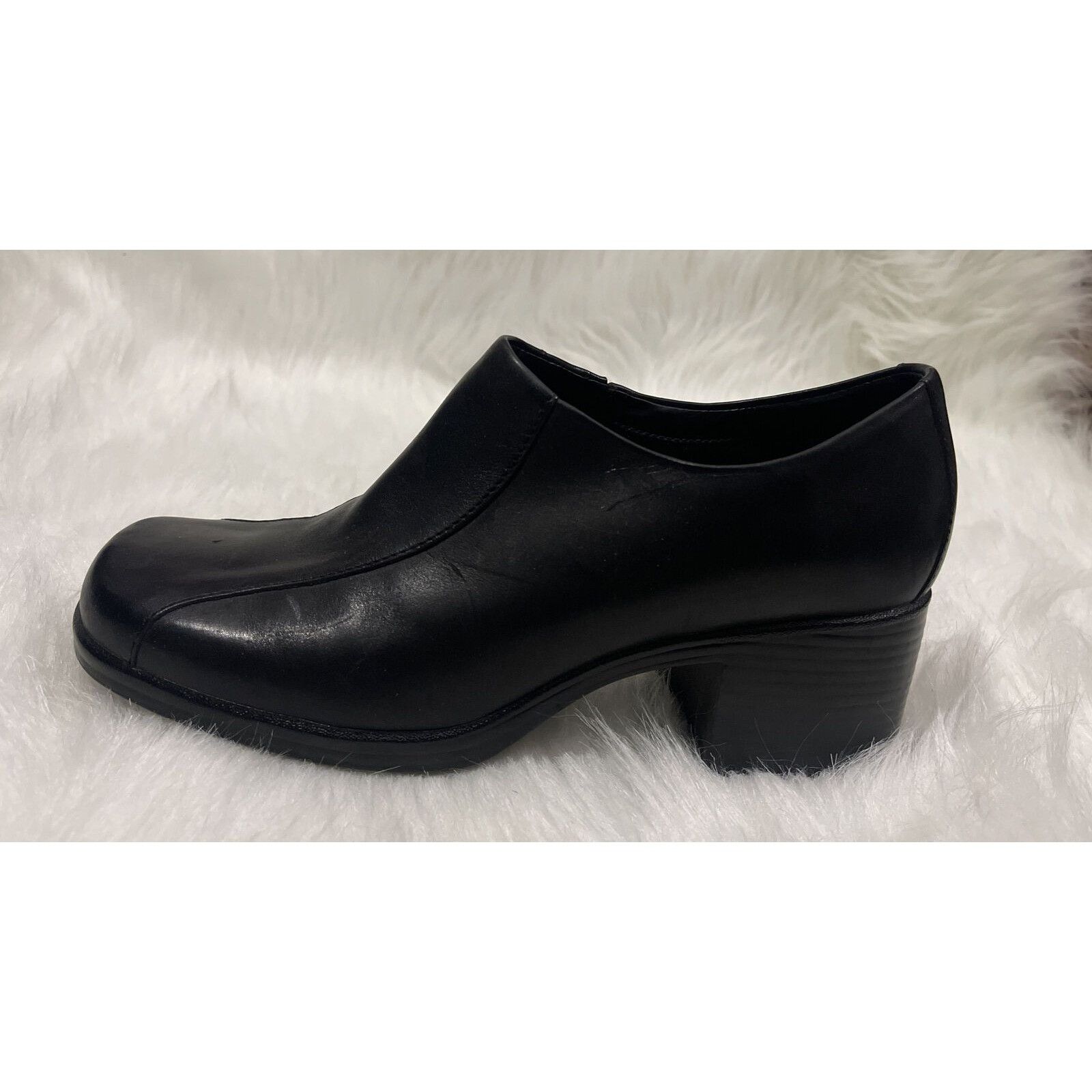 Clarks CLARKS booties Womens size 8.5 black square toe Size US 8.5 / IT 38.5 - 1 Thumbnail