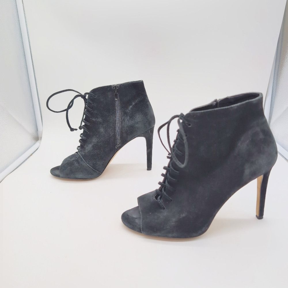 Lord & Taylor Lord & Taylor sz 8 Elegant Black Lace-Up Ankle Boots Fander Size US 8 / IT 38 - 4 Thumbnail
