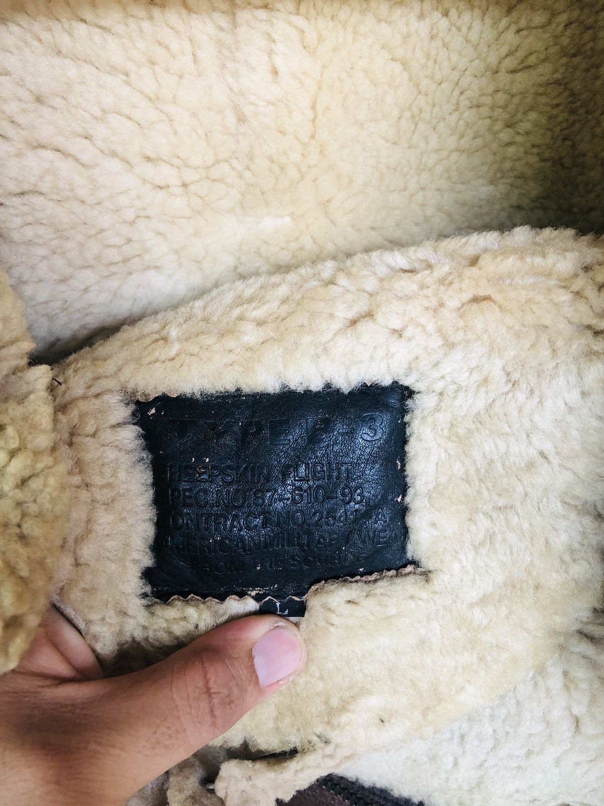 Type B-3 Bomber Sheepskin Shearling Aviator Flight Jacket