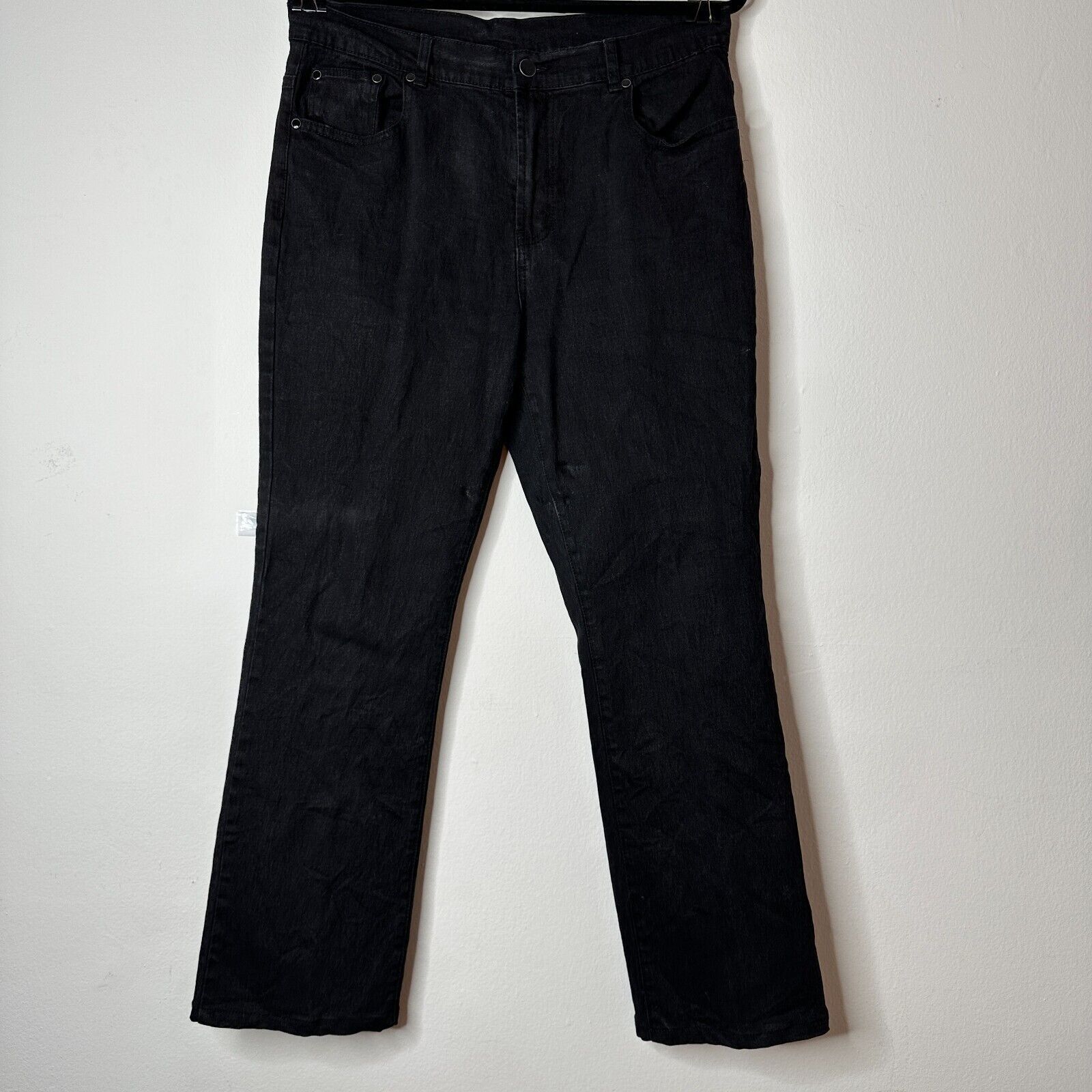 Other DG2 Diane Gilman Black Mid-Rise Denim Jeans Straight Leg 10 Size 32" / US 10 / IT 46 - 11 Thumbnail
