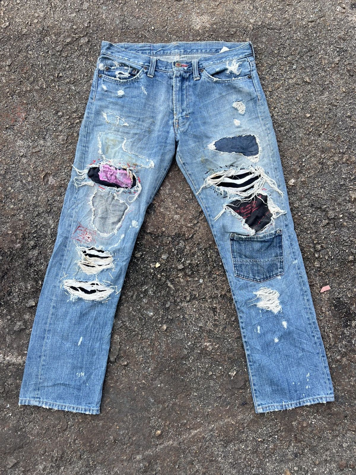 Japanese Brand RNA Jeans Distressed Destroy Size US 32 / EU 48 - 1 Thumbnail