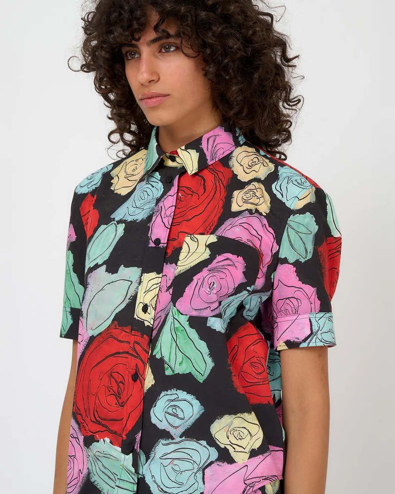 Marni o1w1db10426 Short Sleeved Cotton Poplin Shirt in Multicolor Size XL / US 12-14 / IT 48-50 - 2 Thumbnail