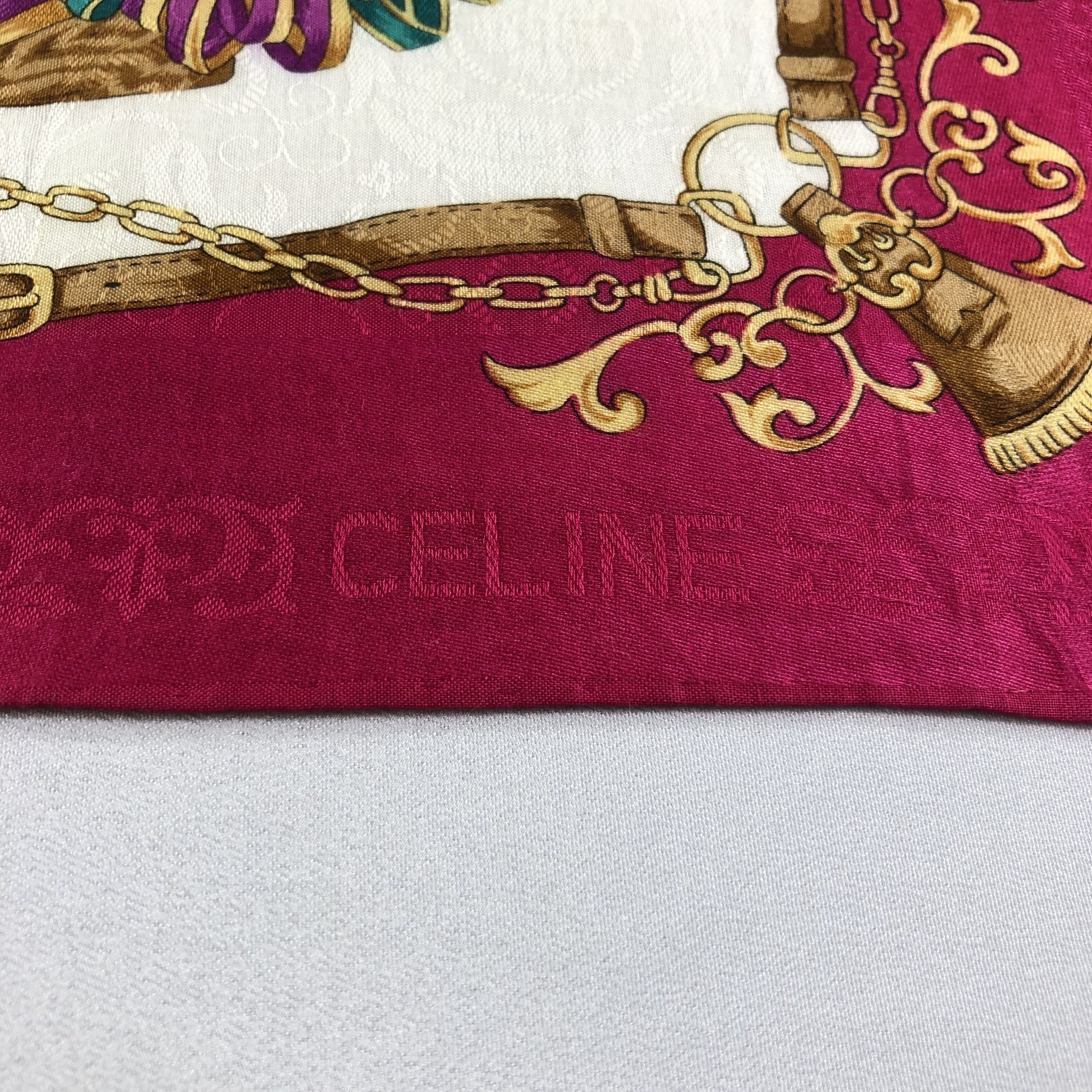 Celine Celine Trophy Handkerchief Neckerchief Bandana H1941 Size ONE SIZE - 4 Thumbnail