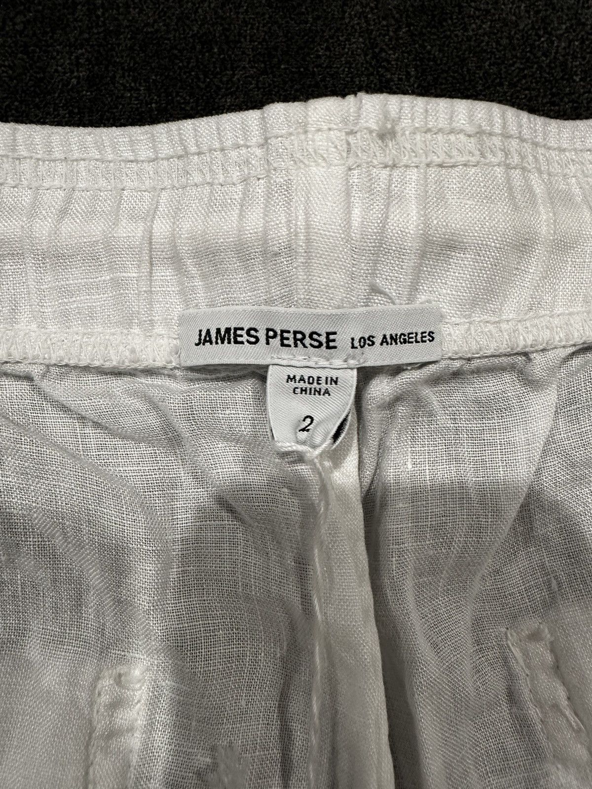 James Perse James Perez linen drawstring pants in white Size 26" / US 2 / IT 38 - 2 Thumbnail
