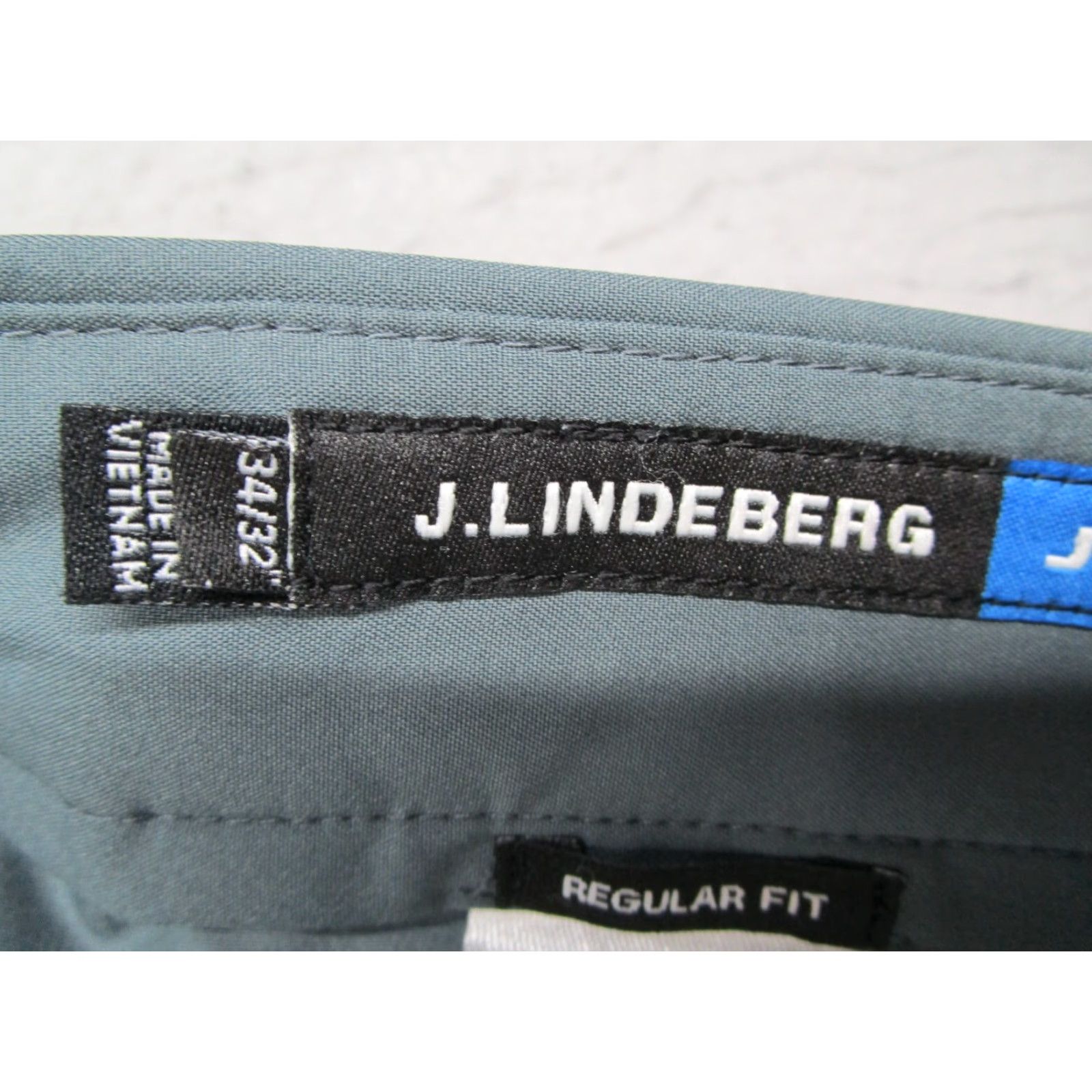 J.Lindeberg J. Lindeberg Pants Mens 34 Green Troon Micro Twill Golf Chinos 34x32 Regular Flat Front 5-Pocket Logo Lightweight Comfortable Size US 34 / EU 50 - 3 Thumbnail