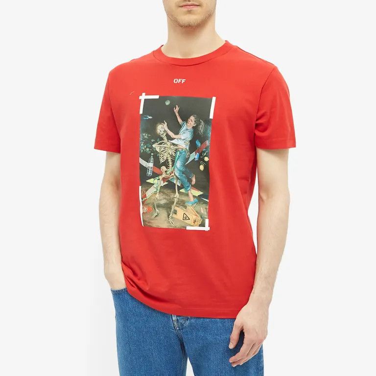 Off-White Red Pascal Skeleton Painting Arrows T-Shirt Size US M / EU 48-50 / 2 - 2 Thumbnail