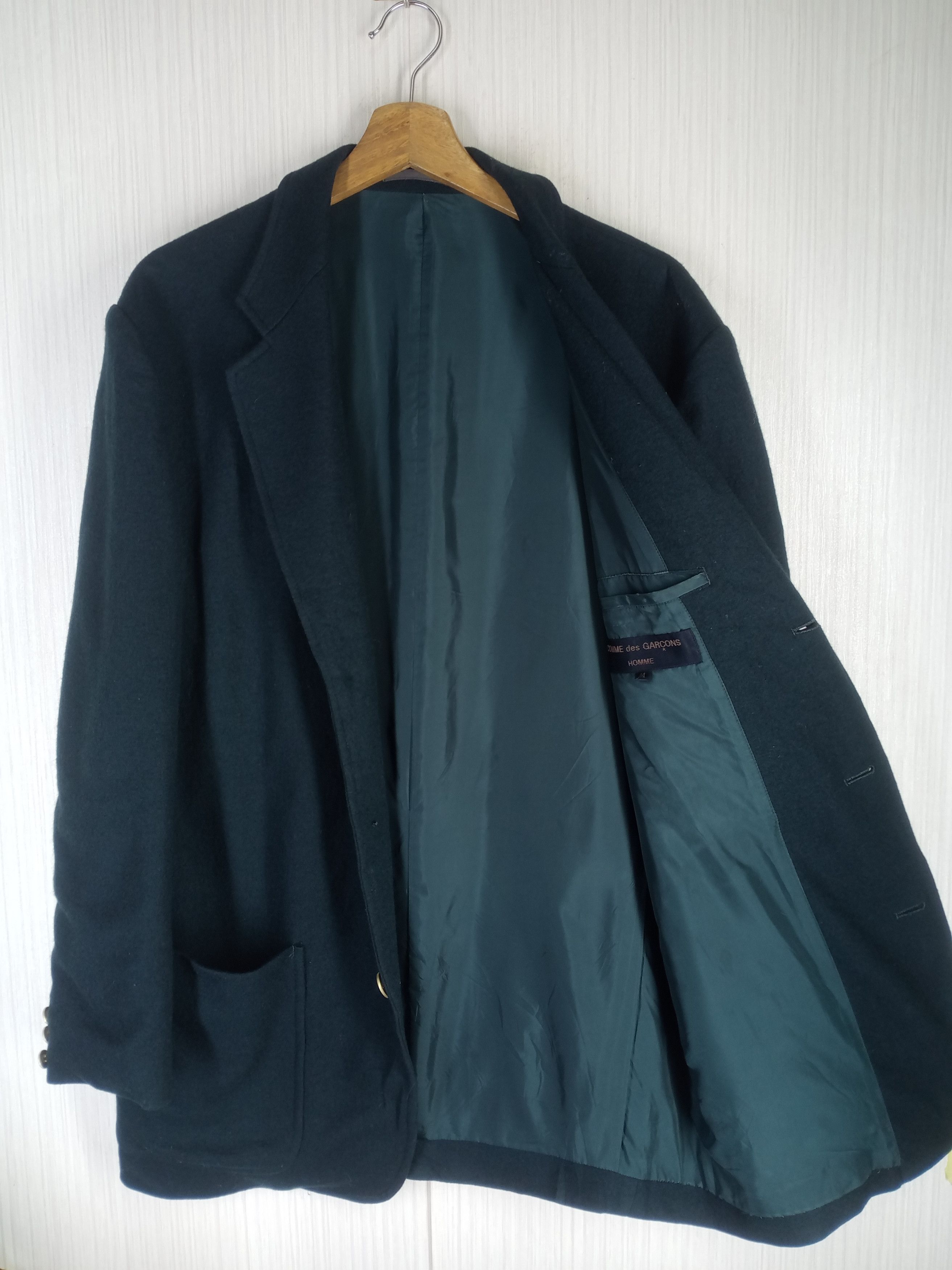 Comme des Garcons Homme Rare Comme Des Garcons Homme Surface Wool Laine Blazer Size US M / EU 48-50 / 2 - 2 Thumbnail