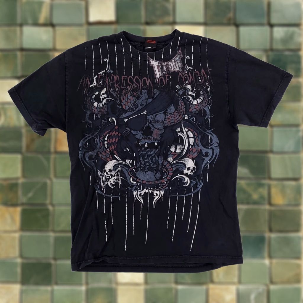 Tapout VINTAGE Tapout Y2K Expression of Combat T Shirt Black Short Sleeve Mens XL Size US XL / EU 56 / 4 - 1 Thumbnail