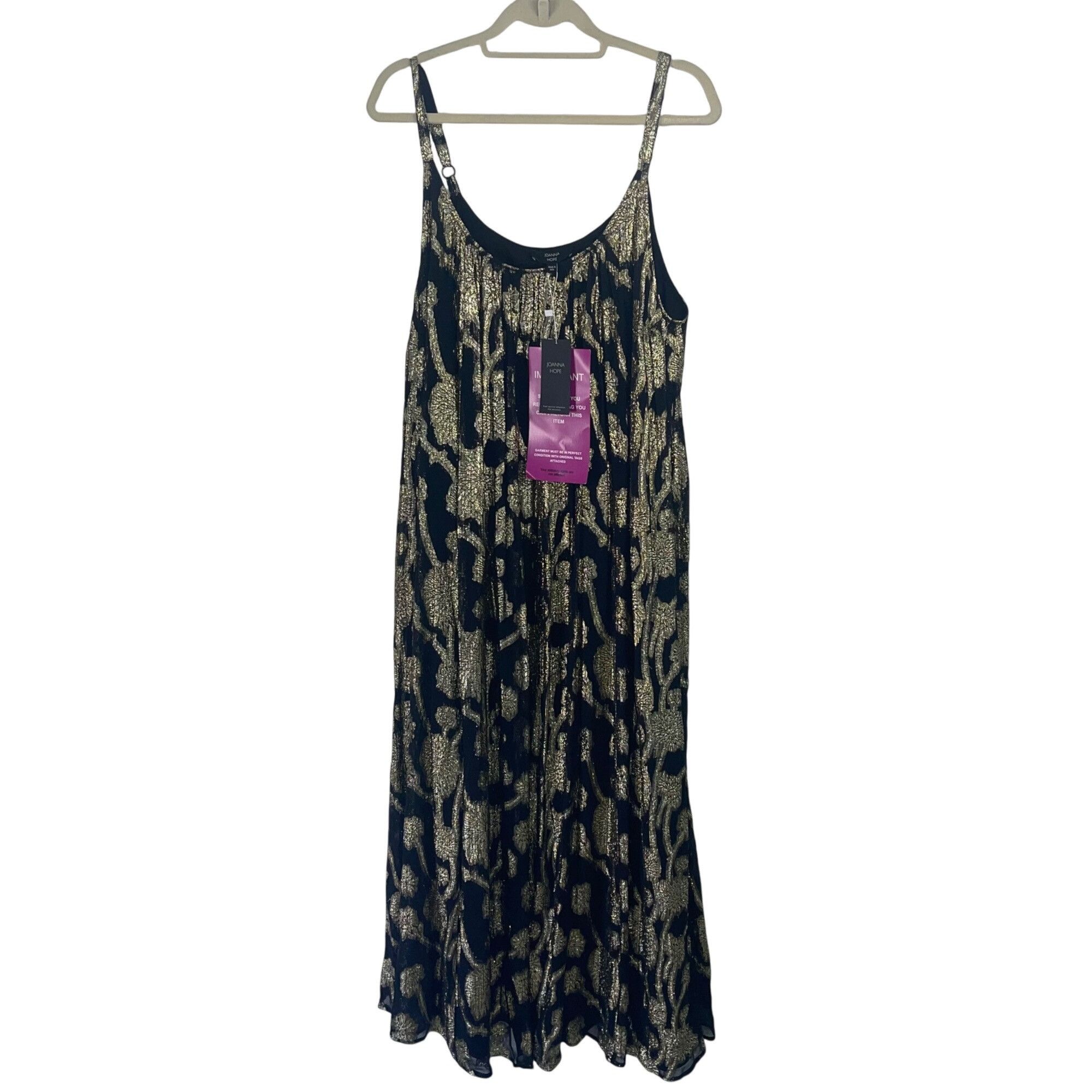 Other Joanna Hope Womens Dress Size 18 Black Lurex Maxi Size XXL / US 16-18 / IT 52-54 - 1 Thumbnail