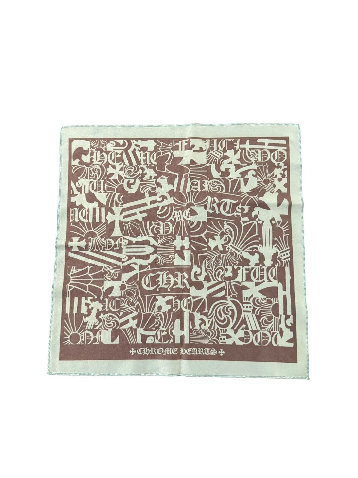Blue Puzzle Motif Silky Cloth / Bandana